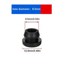 5Pcs 2.5-15mm Black Conical T-Shaped Silicone Plug Head Blanking End Caps Tube Inserts Bung Proof High Temperature