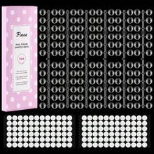 144pcs Gel Nail Polish Color Display Swatch Dots With Stickers Clear Transparent Acrylic Plastic Labels Nail Art Paint Color Analysis Chart Sample Accories Nail Tech Must Have Salon Supplies - như hình ảnh - Xem 2