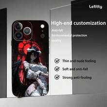 A-Albedo Overlord Sexy Phone Case Cover Compatible With  17 16 15 14 13 12 11 Pro Max Plus Mini Black Frosted Soft Shell Funda, Cover Compatible With  17 Case,  17 Pro Case,  17 Pro Max Case - Z1 - View 4