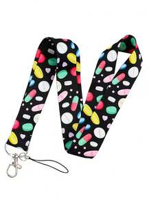 1个医生/护士挂绳钥匙扣，可用于悬挂钥匙、身份证、信用卡、通行证，也可作为手机挂饰、休闲礼物、纪念品、汽车配件、包包挂饰，适合学校、哥特风、Y2K风格、万圣节、教师节装饰。