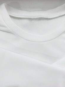 Women's Round Neck Sweatshirt With Bride-To-Be And Wedding Ring Print, Casual Long Sleeve Sweatshirt For Autumn And Winter, Women's Clothing, Autumn Fashion, Bridal Party Outfit, Casual Chic, Printed Sweatshirt, Comfortable Material, Durable,,,Valentine Outfits For Women, Game Day Oversized Sweatshirts,St. Patrick's Day,Back To School Casual Sweatshirts - trắng - Xem 5
