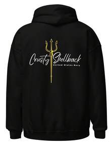 Crusty Sback US Navy Hoodie Trident Design Veteran Sailor Gift Military Tradition Minimalist Hoodie For Navy Veterans And Sbacks - 款式1 - 查看 1