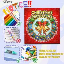 24-seitiges Premium Original Illustration Mandala: Perlmuttcover & dicke Innenseiten, Weihnachten, Thanksgiving, Halloween, Neujahr, Geburtstag, Party, Einschulung Geschenk, 20x20cm