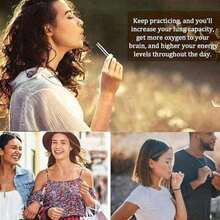 1pcs Black Breathing Necklaces For Relieving Anxiety And Stress, Whistle-Decorated Necklaces, Mindfulness Deep Breathing Tools, Meditation Relief Gifts For Men And Women, Holiday Gifts, Mother's Day Gifts, Adult Gathering Supplies For Relieving Stress