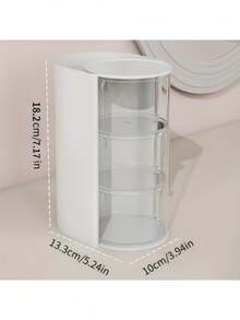 Rotating Multi-Layer Transparent Jewelry Organizer Box, Dustproof Plastic Storage Box, Desktop Organizer, Makeup Pencil Storage Box, Suitable For Christmas, Valentine's Day, Birthday, Makeup Room Decor, Room Decor - Multicolor - View 9