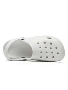 男女休闲透气镂空套脚鞋，轻便平底凉鞋，适合驾车、户外和室内穿着，情侣款，海滩度假皆宜（注意：尺码偏小，建议选购大一码） - 白色 - 查看 2