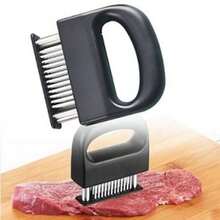 Stainless Steel Meat Tenderizer For Beef Steak Chicken Kitchen Tool - Black - View 1