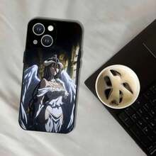 Overlord Cartoon Albedo Phone Case Cover Compatible With  17, 16, 15, 14, 13, 12, 11, Pro, XS, Max, XR, Plus, E, SE4, Mini Black Soft Cover, Cover Compatible With  17 Case,  17 Pro Case,  17 Pro Max Case - Z4 - Visualizzare 5