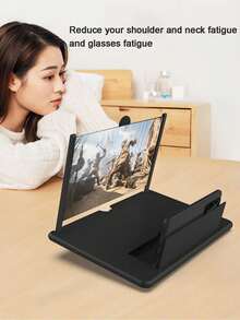 1pc Adjustable Phone Screen Magnifier, 10-12 Inch Desktop Slouchy Bracket Amplifier, Ideal For Night-Time Video Viewing