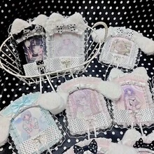 可爱兔猫蕾丝卡套 粉色白色手工卡套 - 均碼 - 查看 10