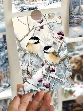 1 Set Of 10pcs Winter-Themed Wall Decals For Decorative Wall Coverings Interior Decoration