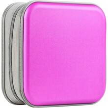 UENTIP DVD Case,48 Capacity CD Case Portable DVD Hard Plastic Holder CD Organizer Wallet Protective DVD Storage (Purple, 48){Inchcolor_nameinch:Inchpurpleinch} - 紫色 - 查看 1