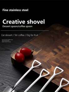 1/4pcs High Appearance Level Stainless Steel Spoon, Spade Spoon, Dessert Spoon, Fruit Spoon, Iced Tea Spoon, Coffee Mixing Spoon, Jam Spoon, Ice Cream Spoon, Salad Spoon, Dressing Spoon, Specialty Spoon, Kitchen Utensils, Hotel Utensils - Silver - View 4