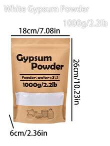 Bột thạch cao mật độ cao 2,2 lbs/1000g, màu đỏ gạch và vàng, thích hợp cho việc làm khuôn tượng DIY, làm bình hoa, vật liệu sản xuất đúc, bột thạch cao đóng gói trong thùng. - Thạch cao - Xem 11