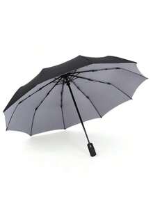 10根伞骨自动防风伞，防水，轻便旅行伞 - 男女通用，学生理想之选，一键开合，加固防风防雨设计，多功能旅行伞