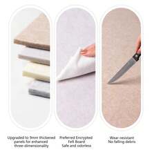 29.53 X 19.96 Inch Large Rectangular Decorative Board, Multi-Purpose Photo Display Board, Office And Home Memo Board, Felt Board, Frameless Display Board, Suitable For Home, Study, Office, Christmas, New Year Decoration, Photo Display, Memo, Back To School Supplies, Holiday Party Decor, Christmas And New Year Decoration, New Year Gift, Creative Gift For Friends, Classmates, Elders, Teachers