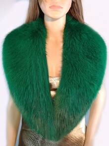 1 pieza Elegante chal forrado de piel sintética - Suave y cómodo, diseño original, hecho a mano, piel sintética, capa cálida, vestido de novia, accesorio de invierno para mujer, regalo navideño