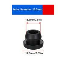 5Pcs 2.5-15mm Black Conical T-Shaped Silicone Plug Head Blanking End Caps Tube Inserts Bung Proof High Temperature