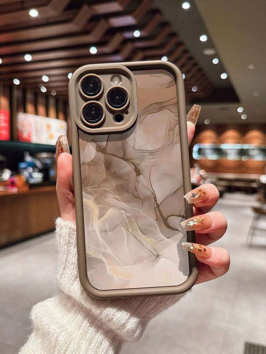 1 件大理石纹理设计相机保护防震咖啡棕色手机壳适用于 Apple 11 Pro Max/12 Pro Max/13 Pro Max/14 Pro Max/15 Pro Max/16 Plus/16 Pro Max 防水防摔防刮 - 棕色 - 查看 1