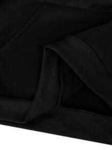 Plus Size Herren Kapuzenpullover Lässiger Straßen Hoodie Druckmuster - Schwarz - Übersicht 7