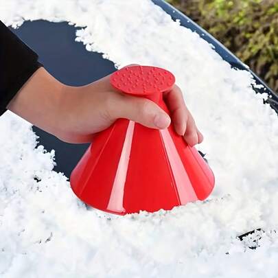 5-In-1 Ice Scraper & Snow Brush, Conical Windshield Ice Removal Tool, Easy Winter Snow & Frost Clearing, Quick & Car Ice Scraper Brush, Windshield Ice Scraper, Car Deicing Tool, Winter Car Accessories
