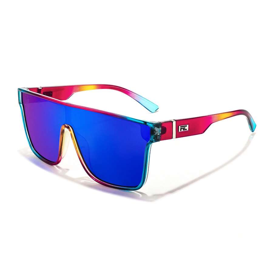 1PC Women Fashion Glasses , Y2K Mirrored Single Lens In Futuristic Street Style , Gifts Fashionable Outfits Accessories For Women Men , Suit For All Face Shapes And Outdoor Cycling, Running, Mountaineering, Driving Beach Sunnies Party Dance Vacation Daily Clothing Matching 2996 - 004 - Xem 1