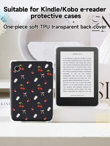 Ayotu 1 pieza Hermosa funda con diseño de cerezas y flores compatible con Kindle Paperwhite 12th Gen 2024 / Kindle (11th Generation-2024 Release) / Kindle Colorsoft Signature Edition, Kindle (11th Generation-2024 Release), Kobo Clara Colour, Kobo Clara Bw - Multicolor - Ver 17