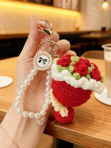 Móc khóa hình bó hoa hồng mini đan móc, móc khóa hình bó hoa đan thủ công, món quà lý tưởng cho Ngày Valentine, Lễ tốt nghiệp, Khách dự đám cưới, Bạn thân, Bạn gái, Kỷ niệm, Quà cưới cho Mẹ, Cha, Tốt nghiệp và Giáo viên - Màu sắc hỗn hợp - Xem 12