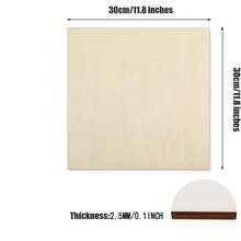 8pcs, Premium 12x12 Inch 2.5mm Thick Poplar Plywood Sheets For Laser Cutting - Smooth Finish, Unfinished Light Brown Wood Panels For Architectural Models And DIY Crafts