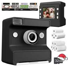 2.4" Kids Instant Camera, 1080P HD, Comes With Stickers And 3 Rolls Of Photo Paper, Suitable For Boys And Girls 6+ Years Old, Perfect Gift For Children On World Cup, Valentine's Day, New Year. Birthday - Multicolor - View 19