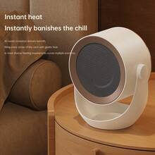 A003桌面取暖器，空间取暖器，家用便携式取暖器，卧室取暖器，客厅取暖器，快速加热，宿舍电暖器，暖手宝，暖脚宝，角度可调 - 美規A型插(110-127V) - 查看 4