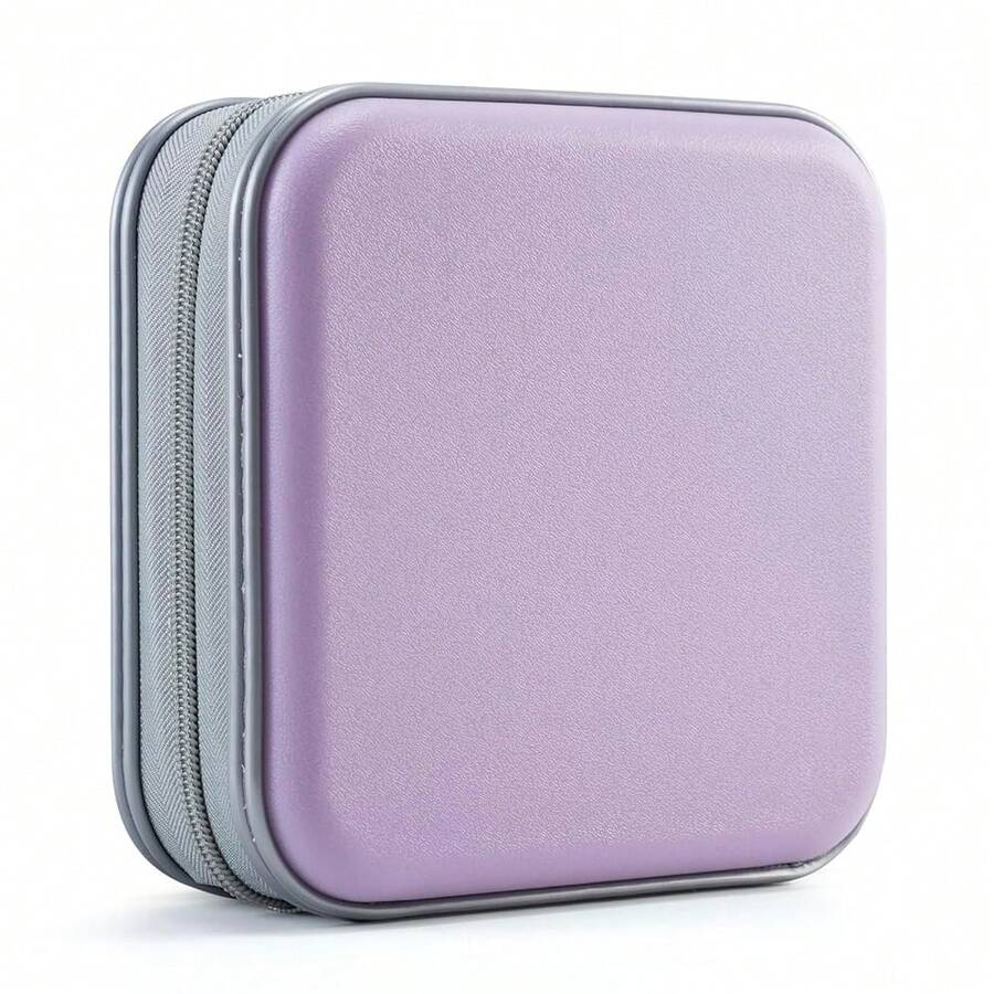 UENTIP CD Case For Car,48 Capacity DVD Case Portable Zipper Large Storage CD Wallet CD Organizer Home Travel (Lavender, 48){Inchcolor_nameinch:Inchlavenderinch} - 薰衣草 - 查看 1