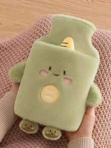 1pc 1000ml Premium Faux Fur Hot Water Bag For Pain Relief And Comfort-Perfect For Neck, Back, Shoulders, Legs And Menstrual Cramps, For Belly/Hand/Uterus Warming, For Neck, Back, Shoulders, Legs And Menstrual Cramps