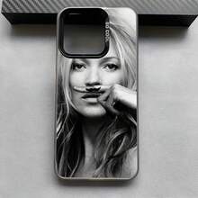 Funda para teléfono Singer K Kate Moss 17 16 15 14 13 12 11 Pro Max gris negro mate láser metálico aurora funda carcasa rígida móvil diseño colección fashion accesorios protección - Z1 - Ver 6