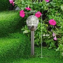 Outdoor LightingGIGALUMI Luces solares para exteriores bola de vidrio agrietado luces solares de jardín luz blanca fría luces que cambian de color al aire última intervensión luces LED de jardín para camino patio patio paquete de 3 luces solares de jardín para caminos al aire última intervensiónOutdoor Lighting - PELOTA - Ver 8