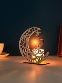 1 pezzo di decorazione per la casa in legno a forma di stella e luna, come un candelabro, decorazione per Eid Al-Adha ed Eid, regali decorativi e cerimoniali per il Ramadan, adatti da regalare a familiari e amici, perfetti per compleanni, anniversari, San Valentino, Festa del Papà, laurea, ritorno a scuola, regali di ringraziamento - Multicolore - Visualizzare 7