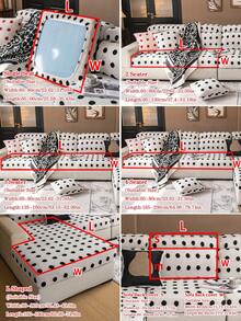 1件加厚保暖提花柔软天鹅绒防滑沙发座垫套，时尚柔软亲肤宠物防抓弹力沙发套，秋冬季防抓沙发裙，适用于L型组合沙发和1/2/3/4座沙发（单独出售） - 米色 - 查看 4