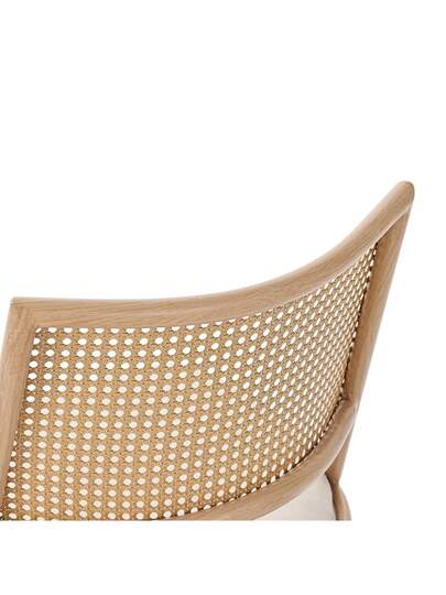 Pu Seat Cushion Rattan Chair, Beige, Black, Pieces, Restaurant, view 6