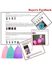 3 Pieces Set Menstrual Cup Medical Grade Silicone Women Period Cups Coppetta Mestruale Coupe Feminine Hygiene Menstrual Disc For Collect Menstruation - Multicolor - View 6
