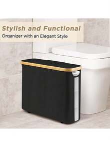 1个可折叠卫生纸收纳盒，也可作纸巾盒、纸巾架、浴室配件、洗衣篮使用，采用600D牛津布制成，配有竹制框架和4根支撑杆，底部防滑，适用于家庭、卧室、浴室，可存放卫生纸、卷纸、玩具等，也适合万圣节、圣诞节、秋季浴室装饰。 - 彩色 - 查看 2