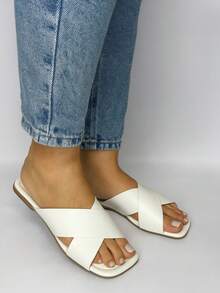 Women's Flat Sandal With Crossed Strap X Modern - 白色 - 查看 7