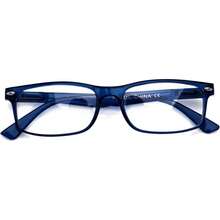 Lens Rectangle Frame Non Prescription Glasses - Fashion - 藍色 - 查看 3