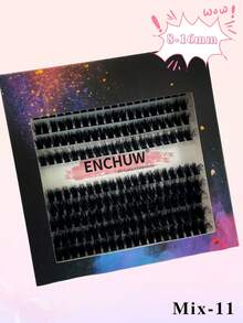 200簇CC卷翘假睫毛，浓密蓬松，80D混合长度仿貂毛单根假睫毛，自然柔软，适合任何风格。