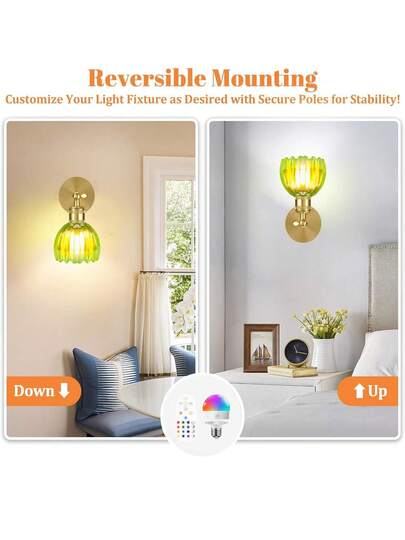 Battery Powered Wand Lights Remote Control, Wireless Lamps Large Capacity Dimmable Magnetic RGB Bulbs, Rechargeable Bedside, Bedroom, Living Room, Corridor view 4