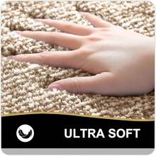 Toilet Rugs U-Shaped 24x20, Extra Soft And Absorbent Microfiber Bathroom Rugs, Non-Slip, Machine Wash Dry, Pl 11ush Shaggy Contour Bath Mats For Toilet Base (Tan And White){Inchcolor_nameinch:InchTanandWhiteinch,Inchsize_nameinch:Inch24\Inchx20\InchContourRuginch} - TanandWhite - View 4