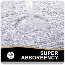 OLANLY Toilet Rugs U-Shaped 24x20, Extra Soft And Absorbent Microfiber Bathroom Rugs, Non-Slip, Machine Wash Dry, Pl 11ush Shaggy Contour Bath Mats For Toilet Base (Grey And White){Inchcolor_nameinch:InchGreyandWhiteinch,Inchsize_nameinch:Inch24\Inchx20\InchContourRuginch} - 灰白 - 查看 5