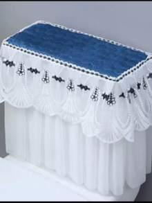 马桶水箱盖 - 装饰布，全包裹设计，提升浴室美观度，1 件