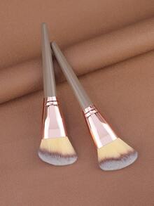 1/2 专业化妆刷套装，高级合成粉底刷混合散粉锥歌舞伎粉底化妆刷化妆品涂抹器 - 彩色 - 查看 11