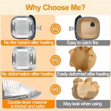 Air Fryer Paper Liners 100Pcs Aluminum Foil Air Fryer Disposable Paper