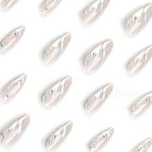 Fake Nails Long Silver Press On Stiletto Nails Full Cover Fire Acrylic Fake Nails For Women And FFgirls 24PCS{Inchcolor_nameinch:InchColor1inch} - Color1 - View 5